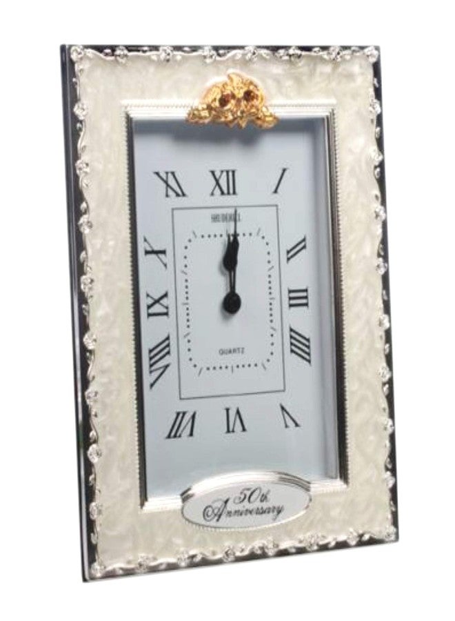 benerini ساعة طاولة كوارتز من بينيريني، هدية مثالية بمناسبة الذكرى الخمسين للزواج الذهبي. - Image 5