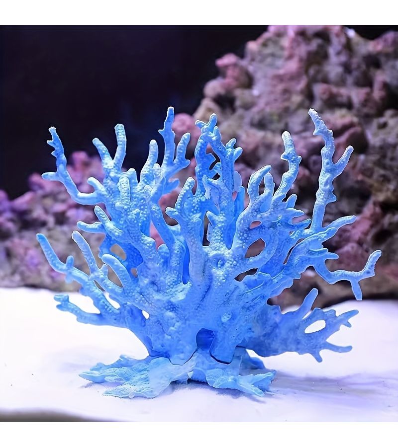 Multi Color Ocean Coral Decor White Blue Pink Resin Aquarium Ornament - Image 2
