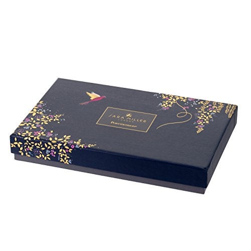 Portmeirion Sara Miller Chelsea Trinket Tray - 7.4 Inch Fine China Tray with 22 Karat Gold, Hummingbird Design in Dark Blue for Cheese Board - Decorative Gift-Boxed Serveware or Vanity Accent - Image 4