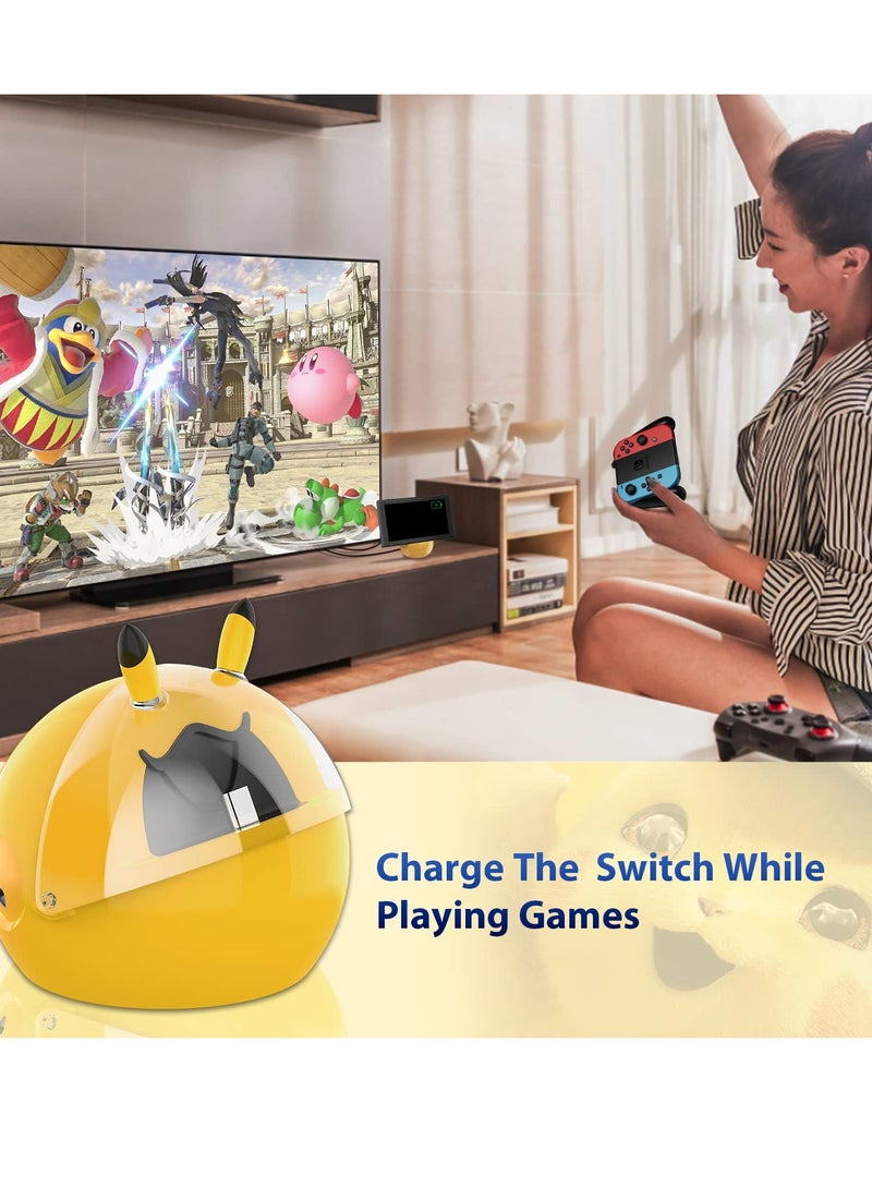 SOLARAE Docking Station for Nintendo Switch / Switch OLED, 4K HDMI TV Adapter Portable for Switch Dock, Replacement Charging Dock with 2 USB 3.0 Port - Image 3