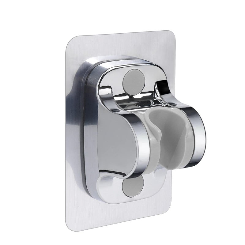 NearMoon حامل رأس الدش القابل للإلتصاق من NearMoon قابل للتعديل لحامل الدش اليدوي بدون حفر تثبيت على الحائط مقاوم للماء عبوة واحدة بتشطيب كروم