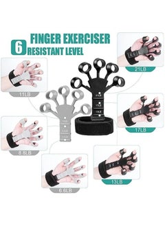 MIRFA Hand Grip Strengthener Adjustable Finger Exerciser for Relieve Pain for Arthritis, Carpal Tunnel Finger Stretcher Grip Strength Trainer and Hand Therapy, Rock Climbing  - Image 3