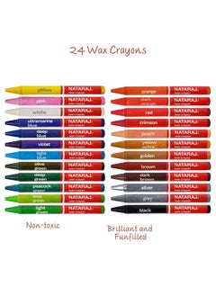 NATARAJ 24-Piece Wax Crayons Multicolour  - Image 2