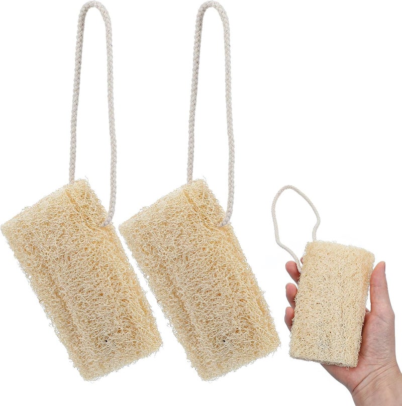 2PCS Natural Sponges for Body Natural Shower Loofah Sponge Set MultiFunctional Exfoliating Sponge for Body Care Ideal for Shower Bath