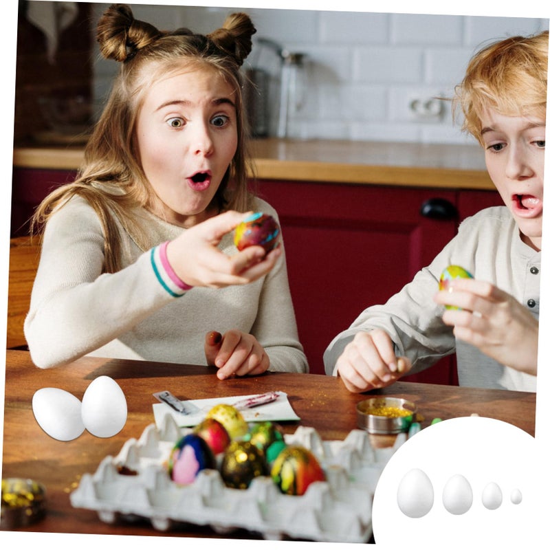 45 Pcs Hand Painted Foam Easter Eggs for Kids Crafts and Festive Decorations - Image 4