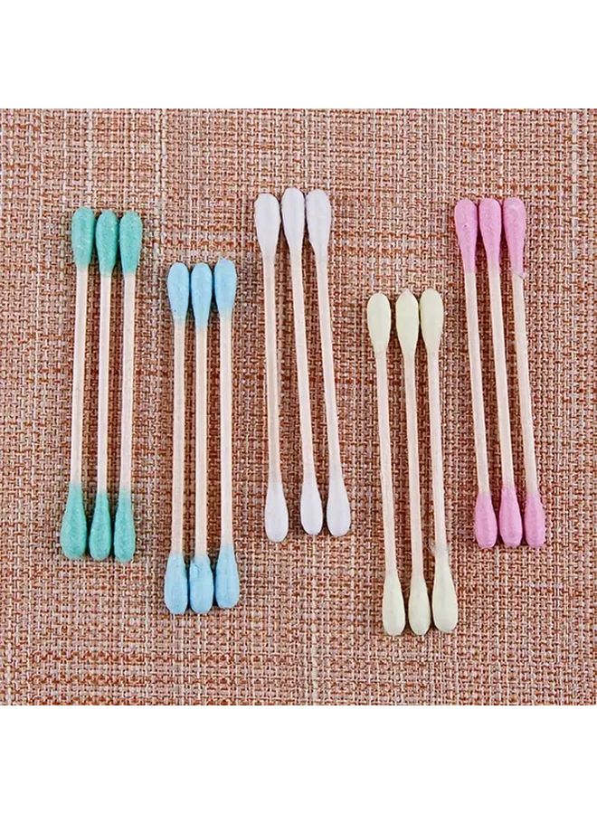 300 قطعة من مسحات الخيزران الملونة ذات الاستخدام الواحد، أعواد مزيل مكياج ناعمة للعناية بالبشرة ومجوهرات - Image 4