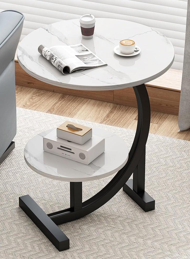 DubaiGallery Good Stability Marble Living Room Furniture Stainless Steel Small Side Tea Coffee Table - Image 1