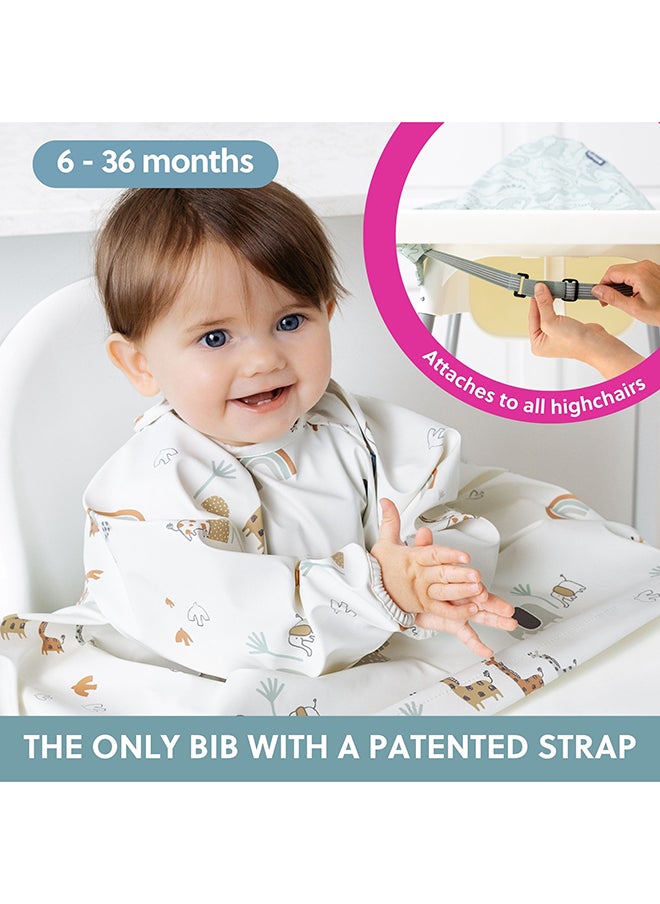 bibado - Long Sleeve Baby Bibs - Babies And Toddlers 6-36 Months - Coverall Baby Weaning Bib - Easy Wipe Clean And Soft Fabric - Image 1