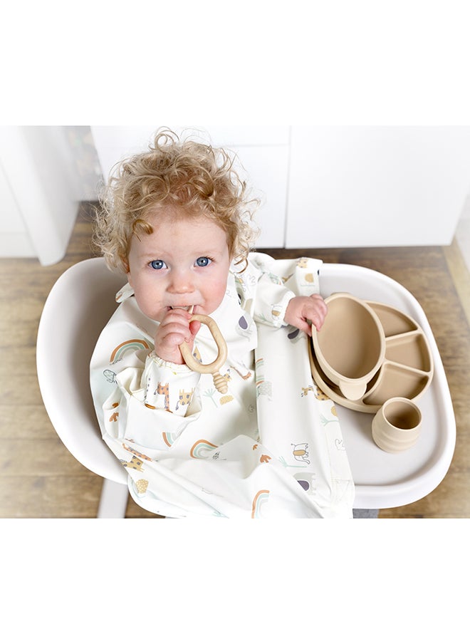 bibado - Long Sleeve Baby Bibs - Babies And Toddlers 6-36 Months - Coverall Baby Weaning Bib - Easy Wipe Clean And Soft Fabric - Image 1