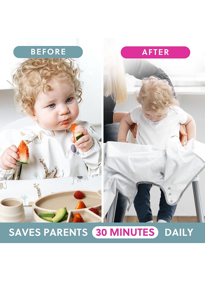 bibado - Long Sleeve Baby Bibs - Babies And Toddlers 6-36 Months - Coverall Baby Weaning Bib - Easy Wipe Clean And Soft Fabric - Image 1