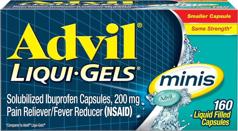 Advil أدفيل ليكوي جيلز مينيز مسكن للألم وخافض للحرارة دواء للألم للبالغين تومس قضبان مضغ أقراص مضادة للحموضة لتخفيف حرقة المعدة وعسر الهضم - Image 2