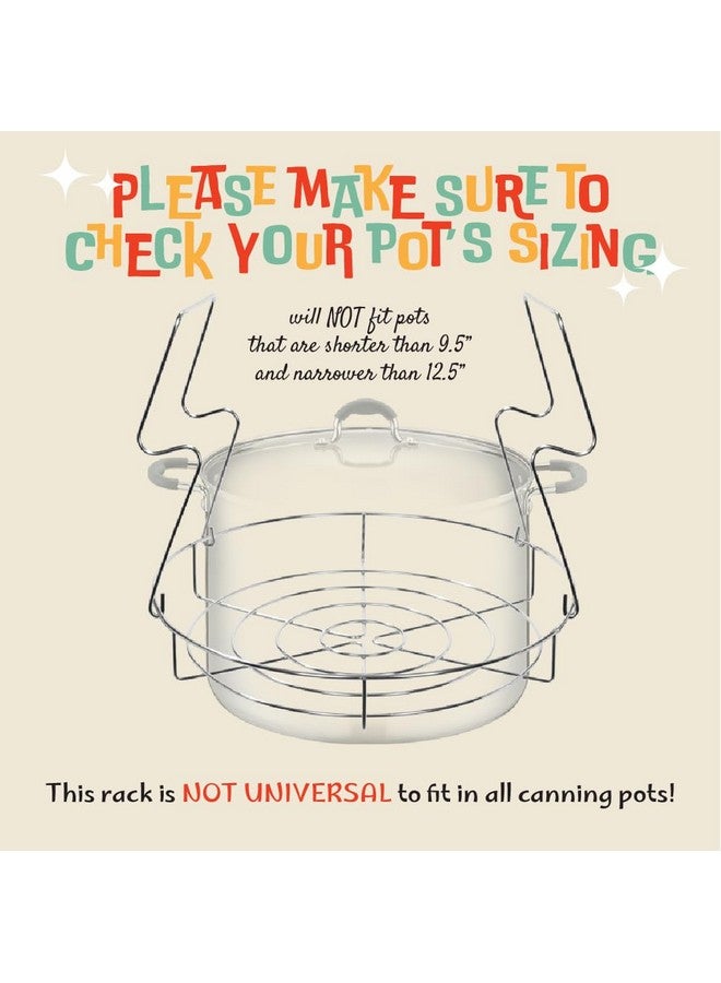 Concord 12" Stainless Steel Canning Rack. Holds 8 Pint or 7 Quart Jars. No Rust, Extra Stability. FITS IN POT WITH AT LEAST 12.5" WIDTH. BULK PACKS (2 Pack) - Image 5