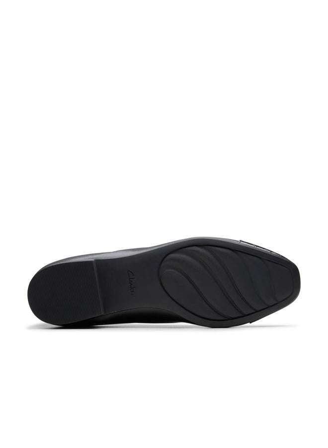 clarks Women's Juliet Rise Ballet Flat, Black Leather, 41 EU - Image 4