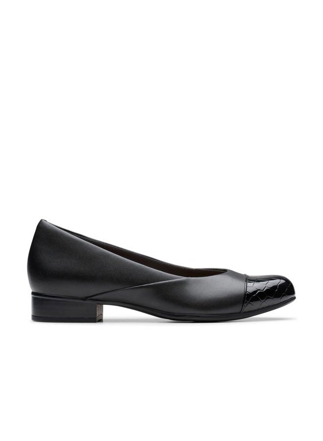 clarks Women's Juliet Rise Ballet Flat, Black Leather, 41 EU - Image 2