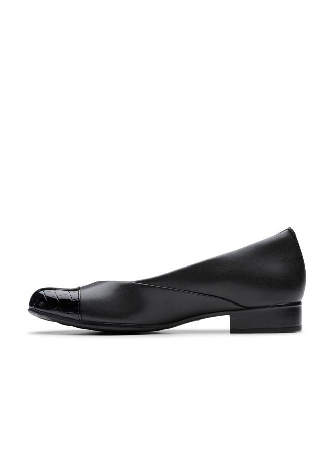 clarks Women's Juliet Rise Ballet Flat, Black Leather, 41 EU - Image 3