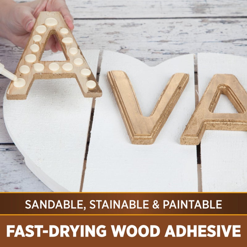 Aleene's DIY Wood Glue, Sandable, Stainable, Paintable Wood Bond, Permanent Hold, Nontoxic, Fast Drying, 4 fl oz 3-Pack - Image 4