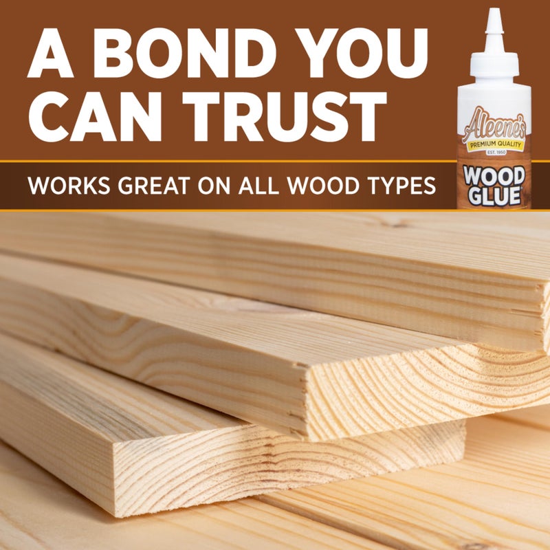 Aleene's DIY Wood Glue, Sandable, Stainable, Paintable Wood Bond, Permanent Hold, Nontoxic, Fast Drying, 4 fl oz 3-Pack - Image 5
