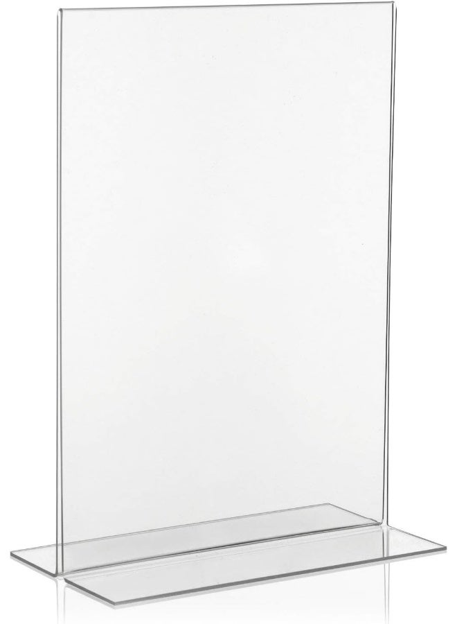 TPGP Din A4 T-Advertising Stands, T-Stands, Table Stands, Acrylic Glass Stand Made From Original Plexiglas (Pack Of 5) - Image 2