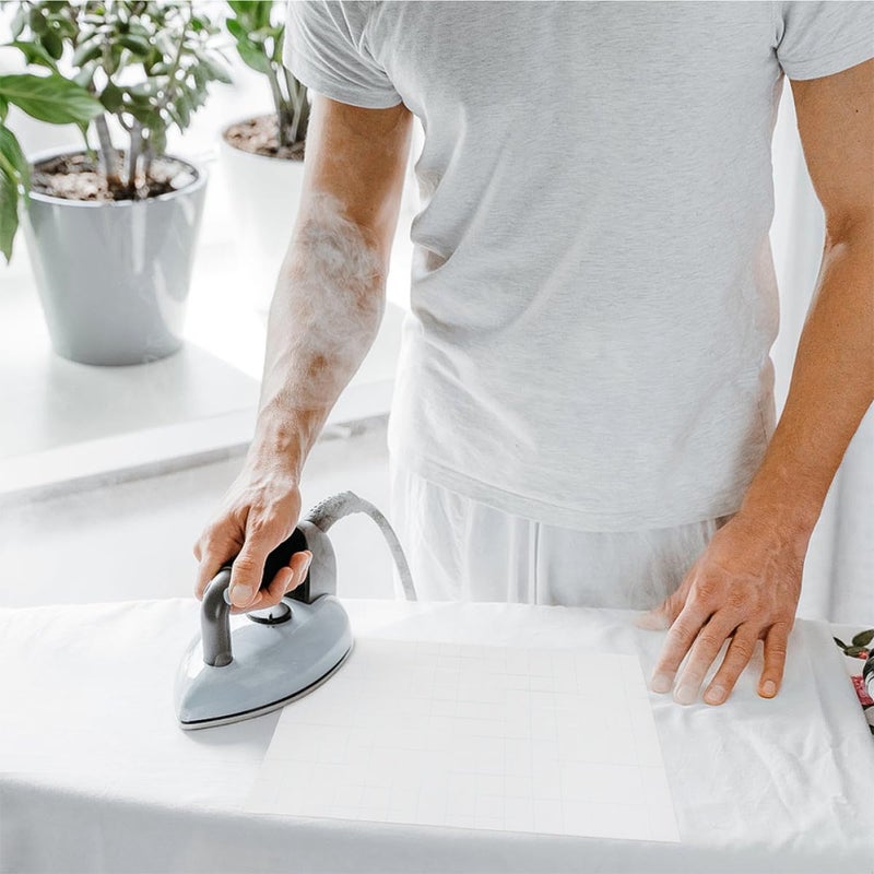الخيار الممتاز ورق نقل حراري PACKOVE A4 شبكة أزرق فاتح 10 قطع لقمصان القطن، فيلم حرفي للملابس DIY قابل للكي، متوافق مع طابعات الحبر النفاث للمنزل والملابس - Image 4
