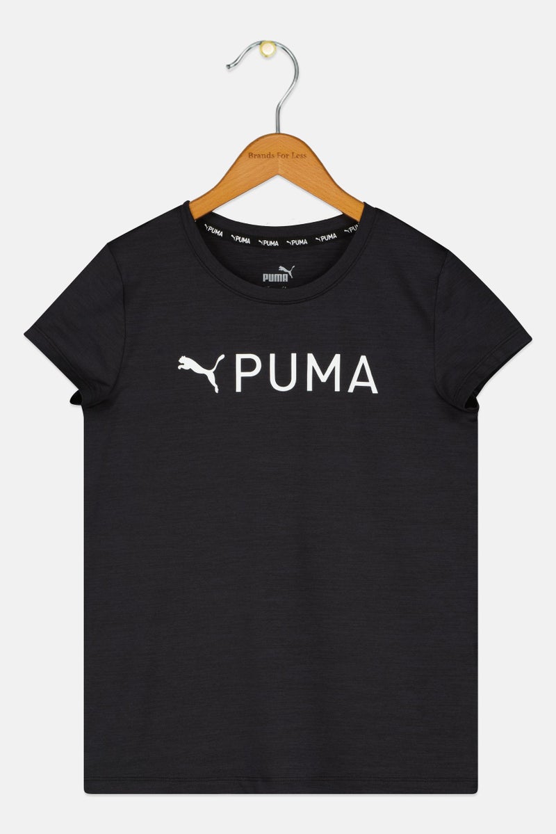 PUMA Kids Boy Sportswear Fit Short Sleeves Training T-shirt, Black - Image 2