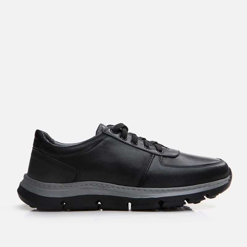 Hotiç 02AYH295890A100 GENUINE Leather Black Men's Casual Shoes