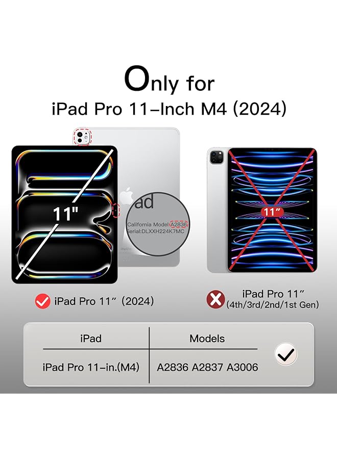 Jetech Clear Case For Ipad Pro 11-Inch M4 2024 5Th Generation Anti-Yellowing Transparent Shockproof Slim Tablet Back Cover With Hard Pc Back And Soft Tpu Bumper - Image 2