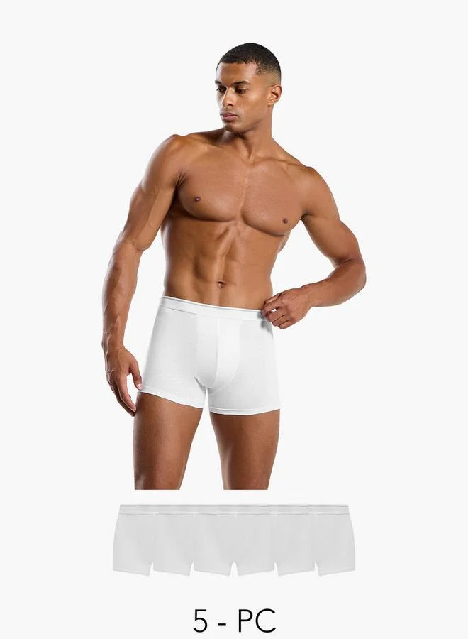 Splash FAV Men Cotton Long Trunks - Pack of 5