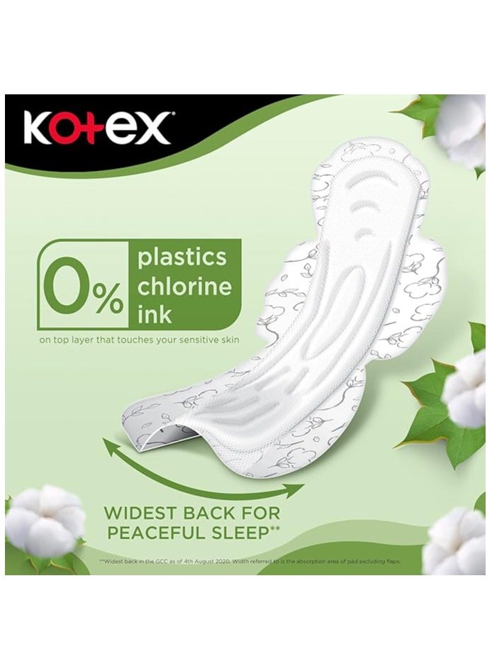 Kotex Natural Maxi Protect Sanitary 100% Cotton, Night+Wings, 22 Pads - Image 4