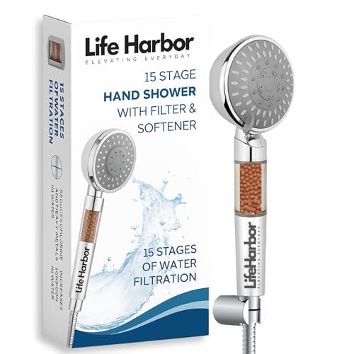 Lifeharbor Life Harbor 15-stage Hand Shower Filter & Water Softener For Bathroom | Filter For Hard Water And Chlorine | Hand Shower With Water Filter | Healthy Skin & Hair (Softener + Mineral Balls) - Image 1