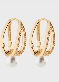 Ella Limited Edition Dimante Hoop Pearl Earrings  - Image 1
