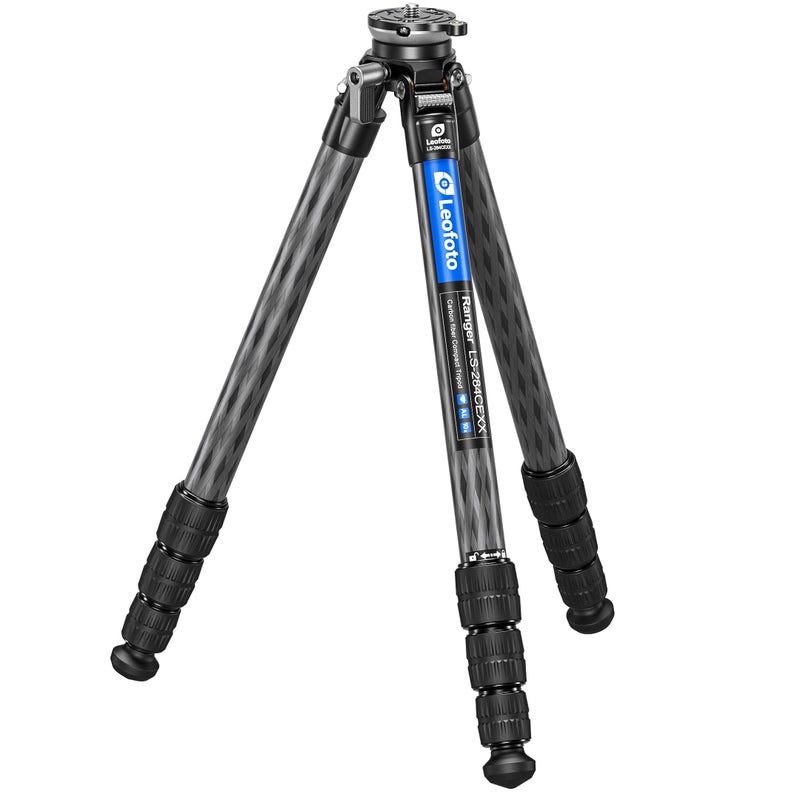 Leofoto LS284CEXX Travel Tripod wBuiltin Leveling Head Ranger Series Carbon Fiber 4 Leg Sections Lightweight Ball Head Optional Tripod