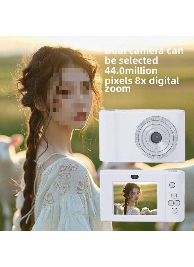 Generic Retro Self-timer Ccd HD Double-camera Student Party Entry-level Cute High-value Girl Travel Portable Other-Body Color:K3 White*[front And Rear Camera + Photo Transfer + Listening To Music]-bare* Machine  - Image 4