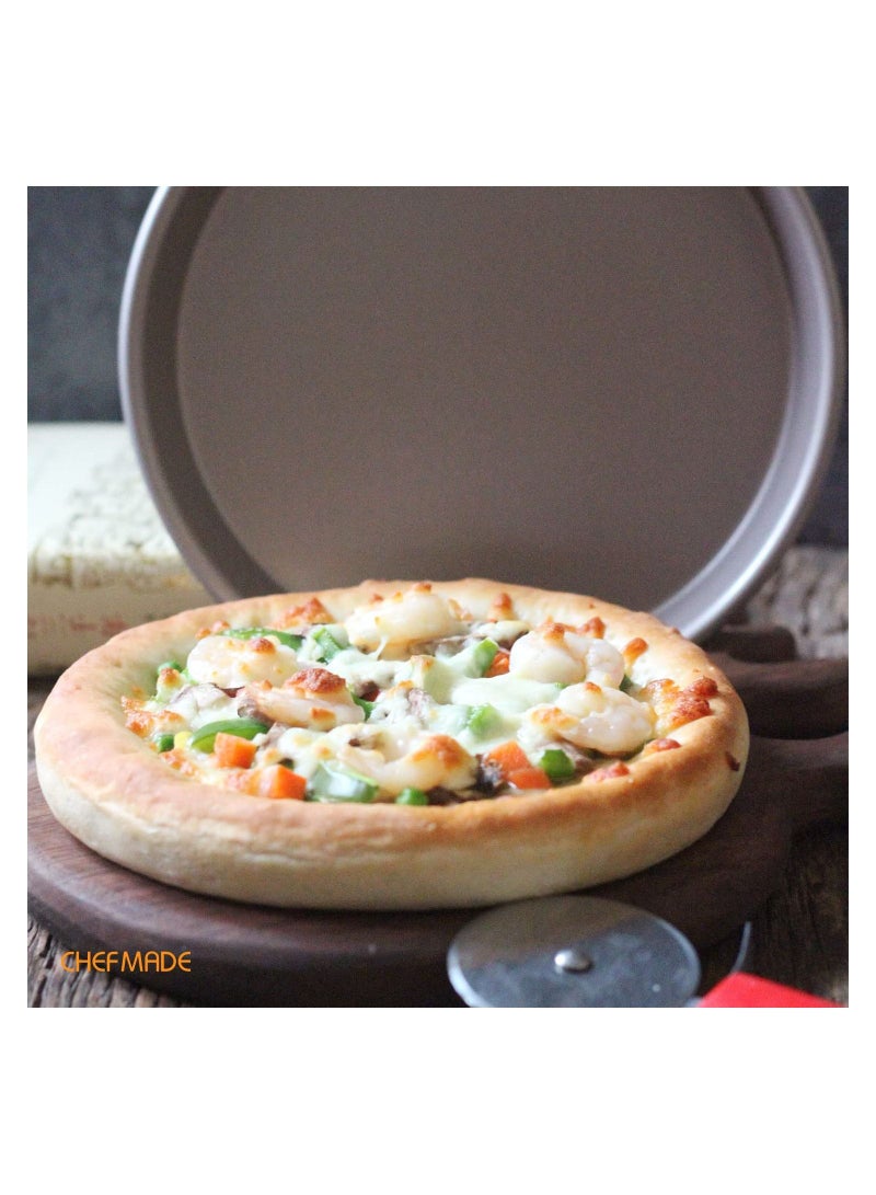 chefmade Pizza Pan 8 Inch Non Stick Pancake Bakeware - Image 3