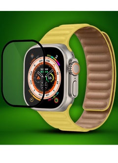 2 Packs For Apple Watch Band 49mm Leather Link Strap Magnetic Loop Bracelet and 3D Screen Protector Yellow - pzsku/Z7E3113D97CE455CD78DFZ/45/_/1688625558/9d0e7cb4-6738-474a-8c1e-6b3df35c03b1