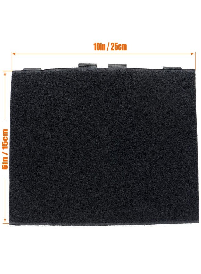 ROCOTACTICAL 1x Black 10*6IN Tactical Rectangular MOLLE-to-Hook-Loop Converter Loop Panel - Image 2