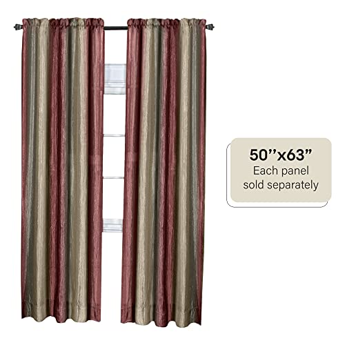 Achim Ombre Panel Light Filtering Semi-Sheer Window Curtain - 63 Inch Length, 50 Inch Width - Burgundy- Light Filtering Soft Polyester Drapes for Bedroom Living & Dining Room by Achim Home Decor - Image 4