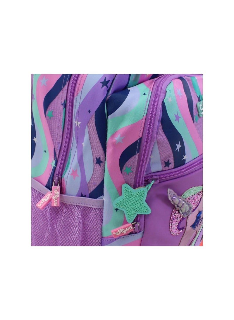سميجل حقيبة ظهر Smiggle بتصميم وحيد القرن، مقاس 17 بوصة – بنفسجي - Image 3