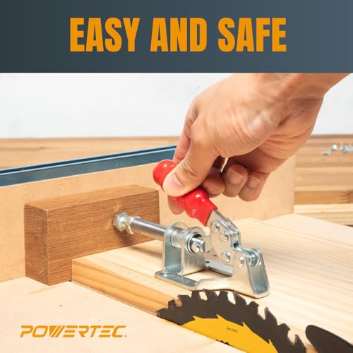 POWERTEC 1PK Toggle Clamp, 300lbs Holding Capacity, 302F Quick Release Push/Pull Clamp for Woodworking Jigs and Fixtures, Pocket Hole Jigs, Welding, CNC (20304) - Image 3