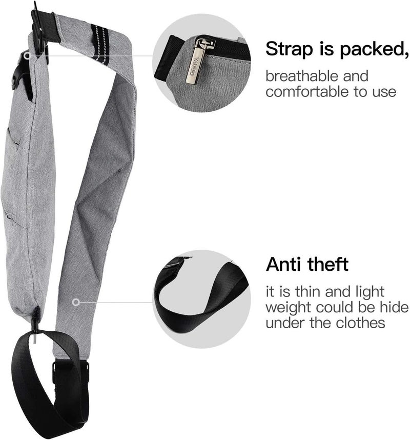 VADOO Sling Bag - Anti-theft Crossbody Shoulder Bag for Men and Women - Image 5
