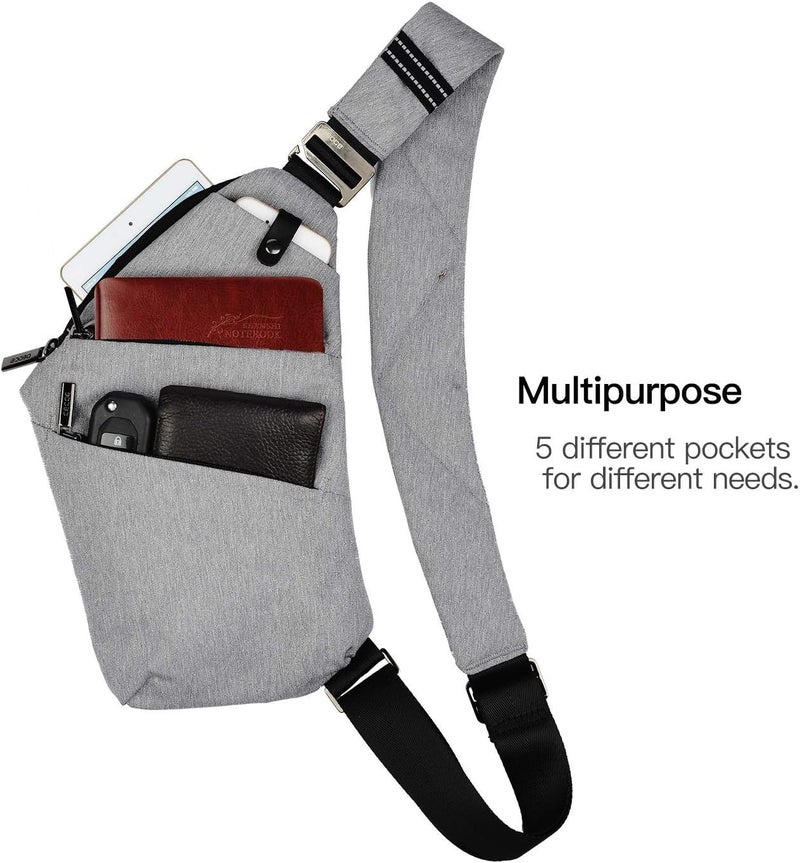 VADOO Sling Bag - Anti-theft Crossbody Shoulder Bag for Men and Women - Image 4