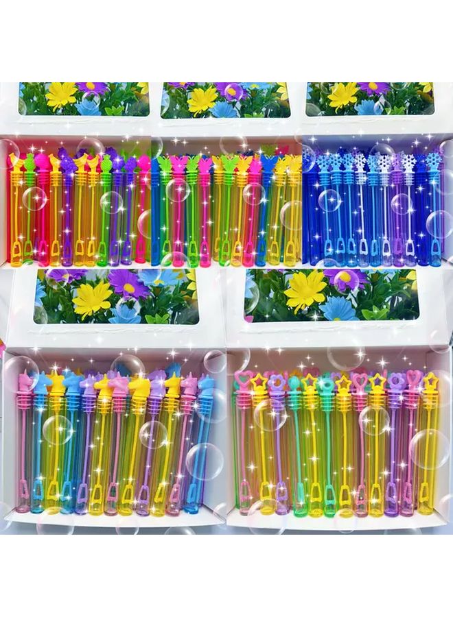 Macaron Color Unicorn Rainbow Bubble Wand Set 36 Pcs Reusable Empty Bottles Party Favors - Image 4