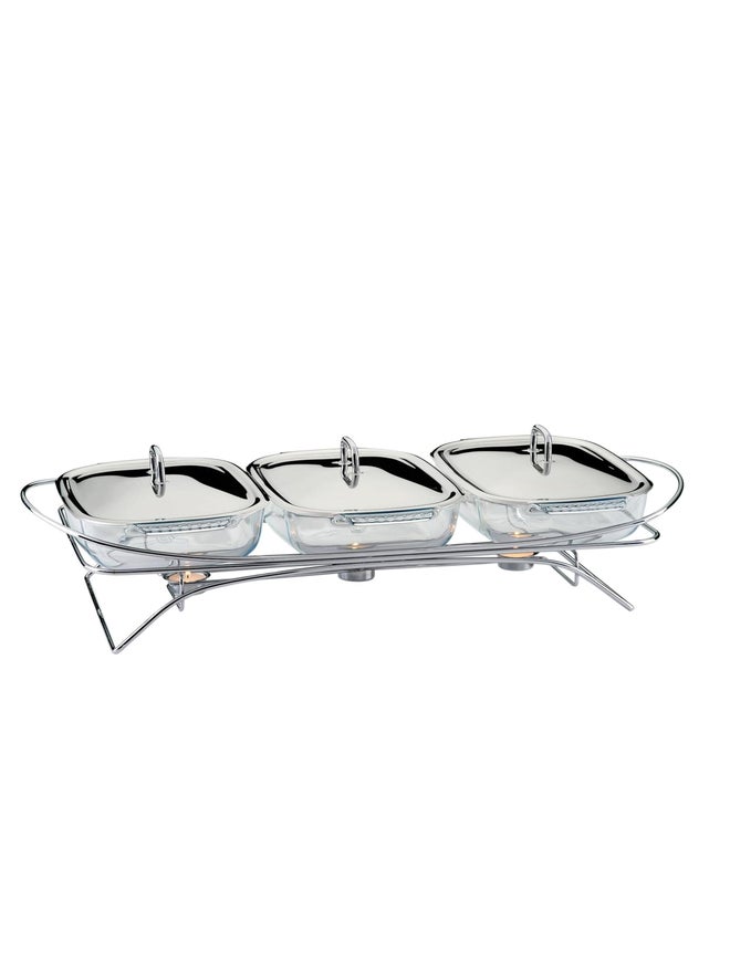 Cuisine Art Abra Stainless Steel Food Warmer - 3x1.5L
