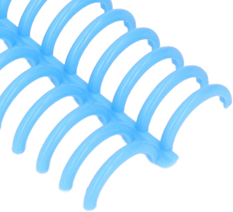 Yinhing 22mm Loose Leaf Binding Spine 10 Pcs Plastic Binding Rings PP Material 30 Holes for Office and School Use (Blue) - Image 3