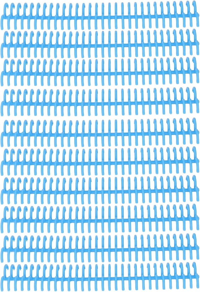 Yinhing 22mm Loose Leaf Binding Spine 10 Pcs Plastic Binding Rings PP Material 30 Holes for Office and School Use (Blue) - Image 5