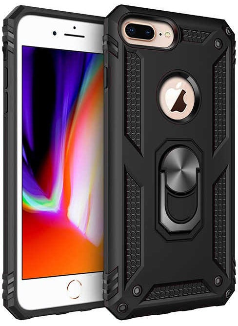 FUJİMAX - Apple iPhone 7 Plus Case Ring Phone Case with Armor Feature Special for Horizontal and Vertical Use - Image 1