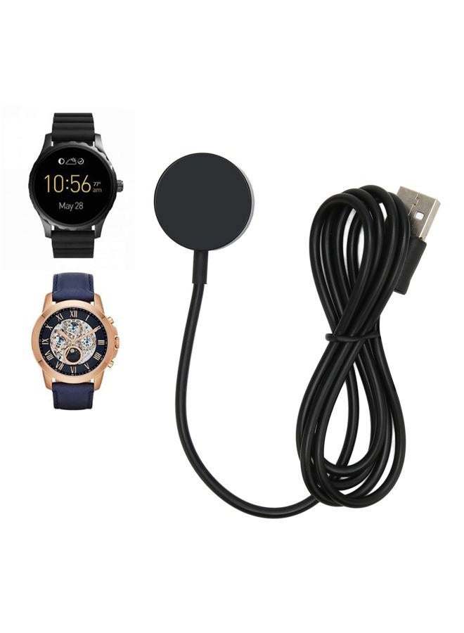 Ashata Charger for Fossil 1 2 3, Smartwatch Charger for Fossil 1 2 3, Charging Cable Cord for Fossil Charging Cable Dock Charger Stand (Black) - Image 2