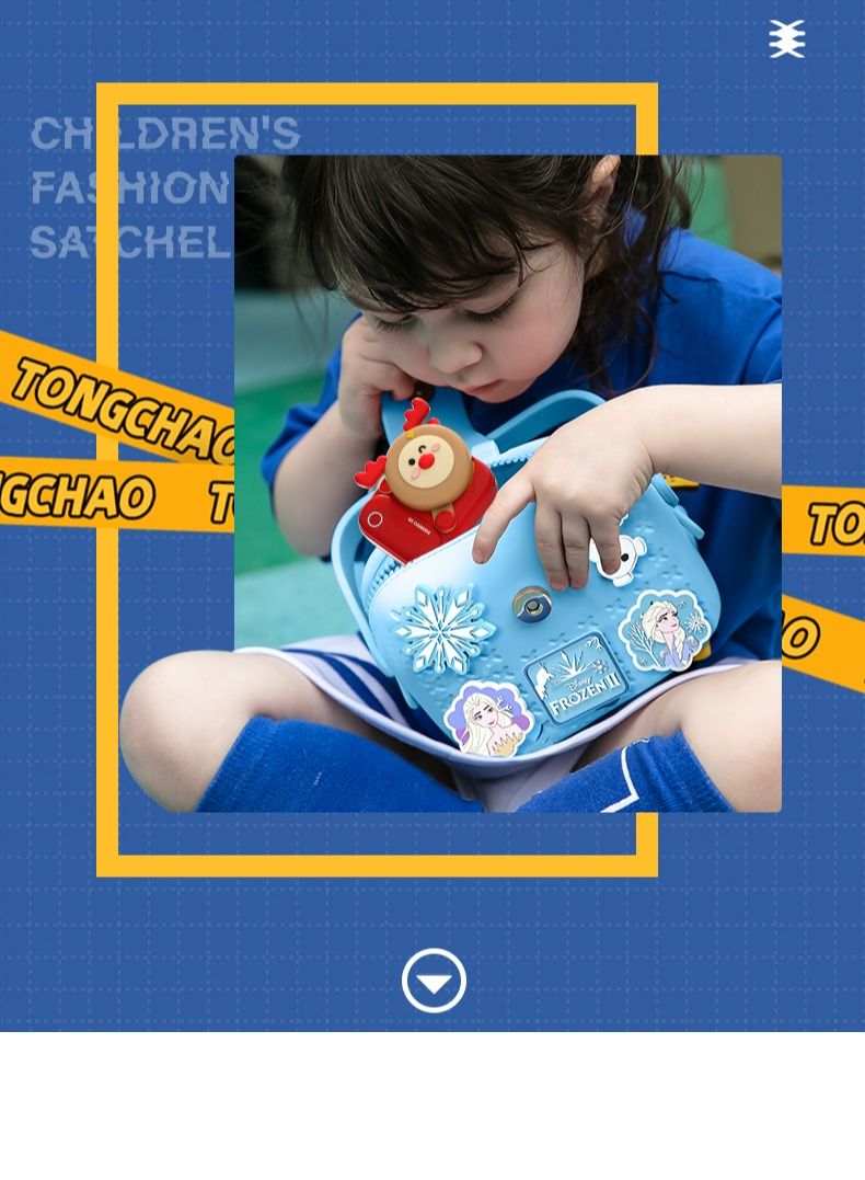 GULFLINK Kids Bags Children Shoulder Bags Girls Purse for Toys Cameras Children's Birthday Gift Blue - Image 4