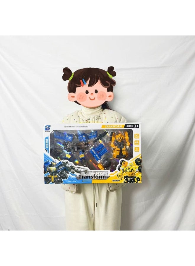 Children's Toy Transformation Robot King Kong Suit Interest Training Class Institution Gift Ring Toy Night Market Wholesale-Color:91831 Changing War League (mixed Hair)  - Image 1