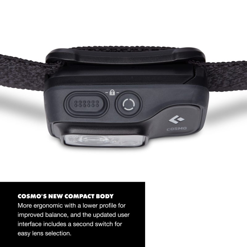 Black Diamond BLACK DIAMOND Cosmo 350 LED Headlamp (Graphite) - Waterproof and Dimmable Battery Powered Headlamp for Camping, Hiking, Running, with Red Light Headlamp Mode  - Image 3