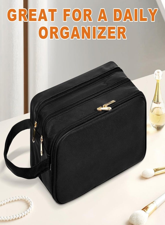 Grekos Waterproof Hanging Toiletry Bag | Large Capacity PU Leather Travel Organizer with Wet/Dry Compartments | Foldable Storage Bags Cosmetic & Shaving Kit for Women Men (Black) - Image 5